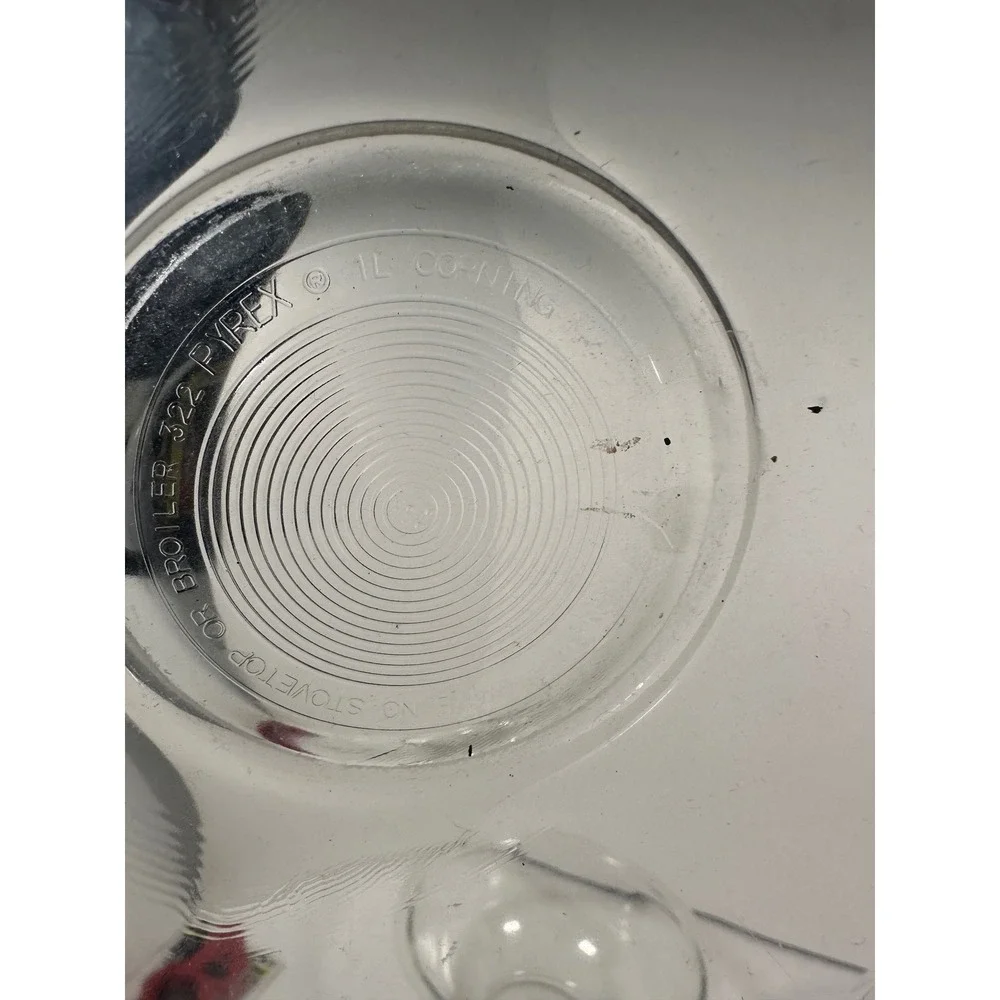 Pyrex Clear Glass Mixing Bowl Set 322 323 325 1L 1.5L 2.5L Nested Corning USA